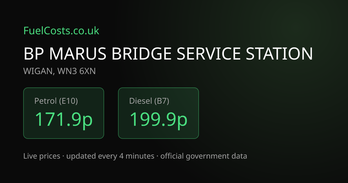 Bp Marus Bridge Service Station, BP MARUS BRIDGE,… | FuelCosts.co.uk