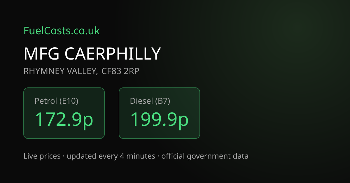 Valero CF83 2RP - Petrol 156.9p | FuelCosts.co.uk