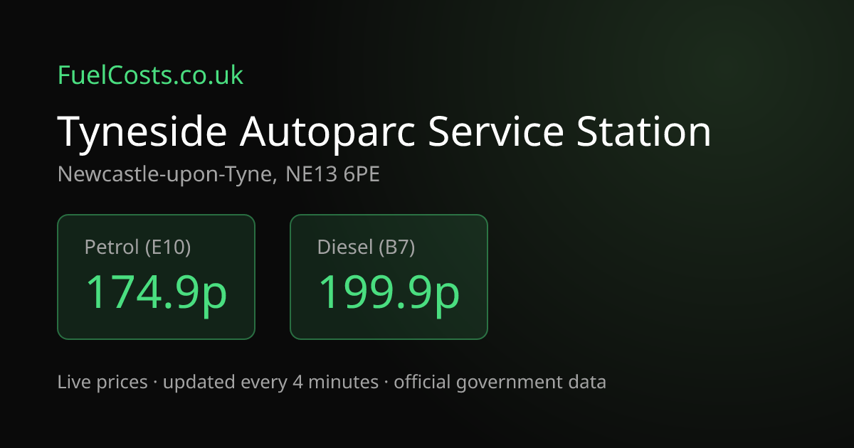 Shell NE13 6PE - Petrol 159.9p | FuelCosts.co.uk